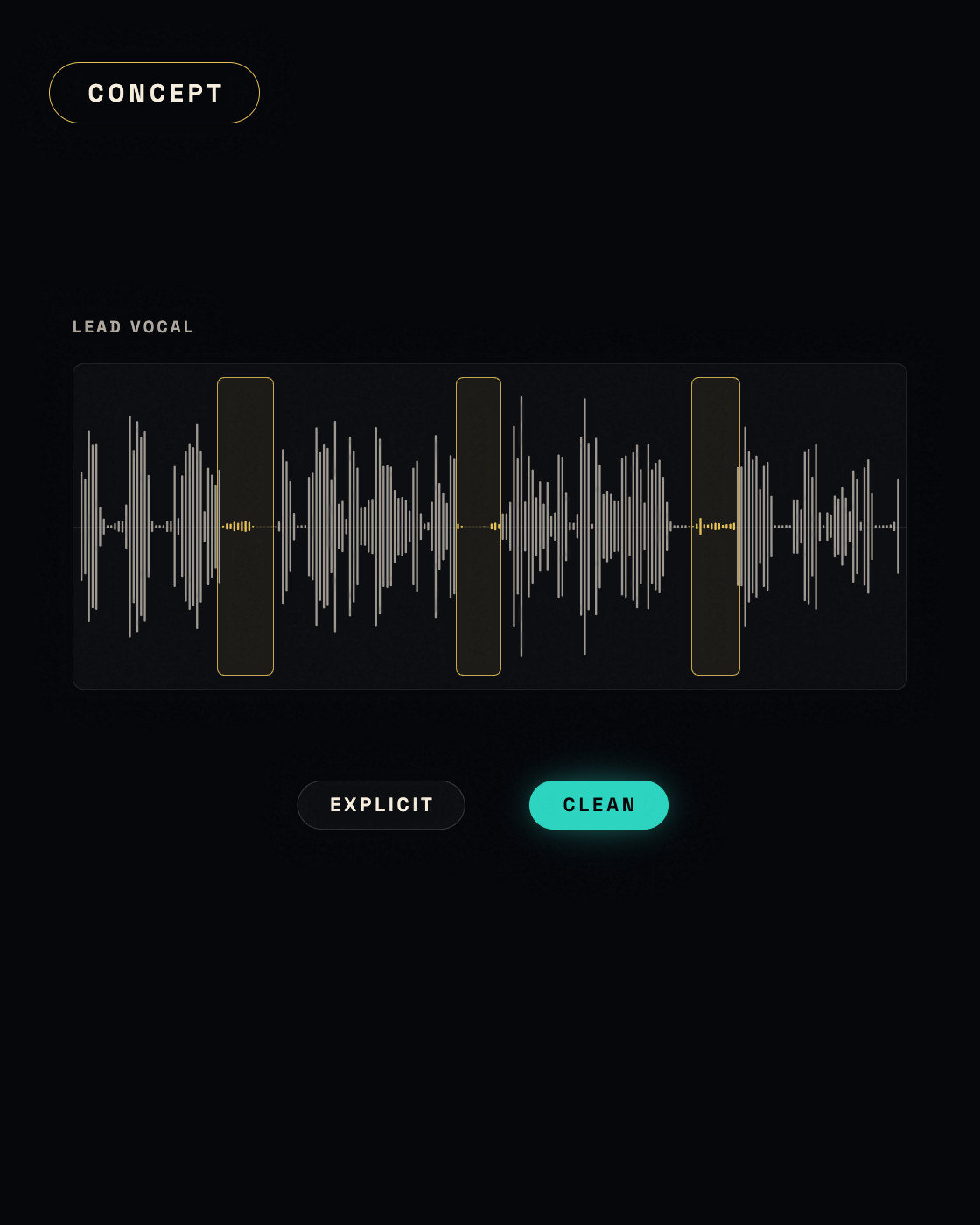 Concept: clean version in one click